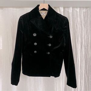 Vintage Paul Smith Black Velvet Double Breasted Blazer